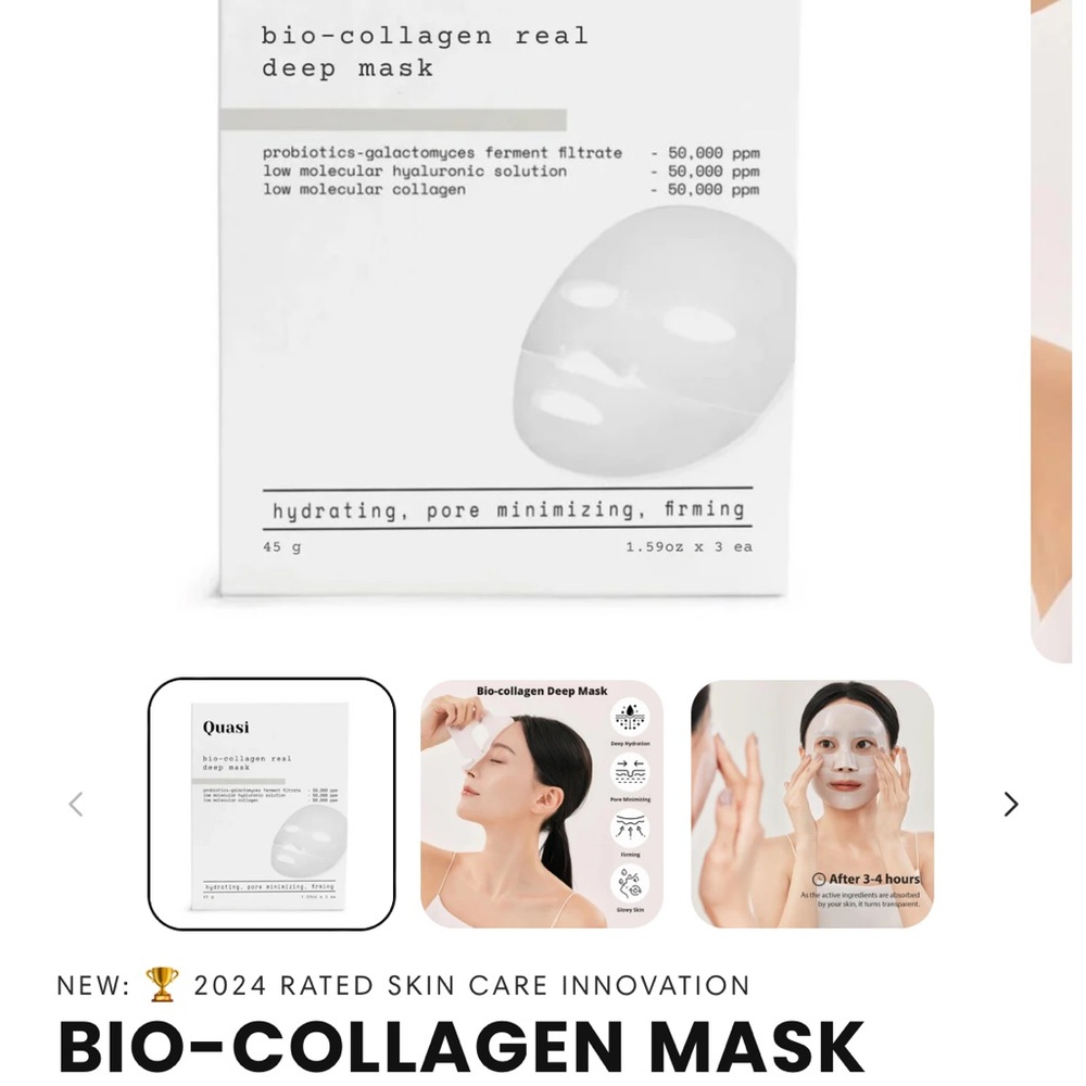 Viral Quasi Collagen Mask, Brand New in Box